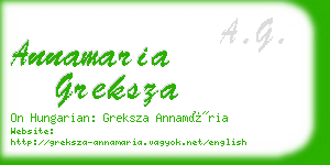 annamaria greksza business card